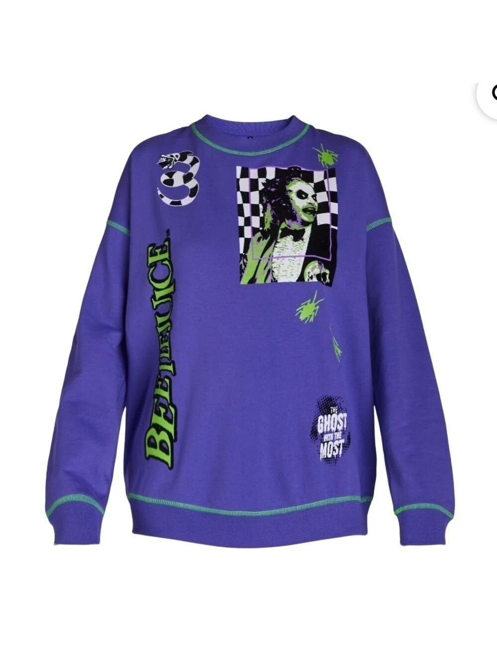 Beetlejuice soft cotton blend women’s juniors graphic sweatshirt size XS
